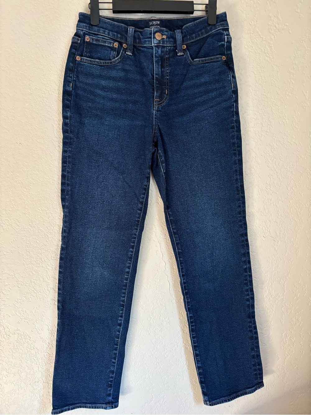 J. Crew Women's Dark Indigo Straight-Leg Jeans
